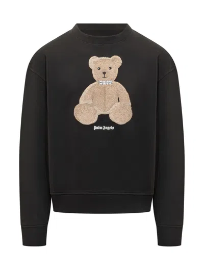 Palm Angels Black Graphic Crew Neck Sweatshirt
