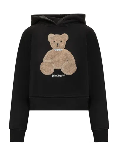 Palm Angels Black Graphic Hood Sweatshirt