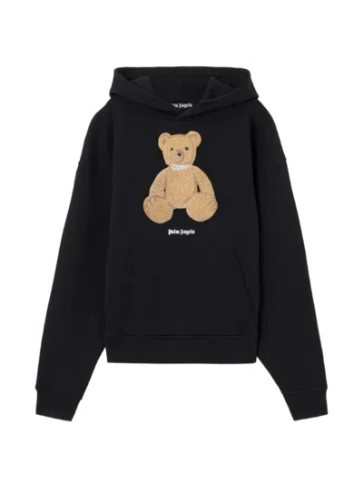 Palm Angels Black Graphic Hood Sweatshirt