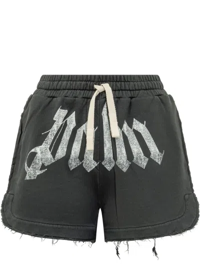 Palm Angels Black Graphic Shorts