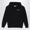 Palm Angels Brand-embroidery Kangaroo-pocket Relaxed-fit Cotton-jersey Hoody In Black
