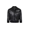 Palm Angels Black Jacket For Boy With White Logo In Black