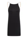 Palm Angels Mini Dress Chain Detail Open Back In Black