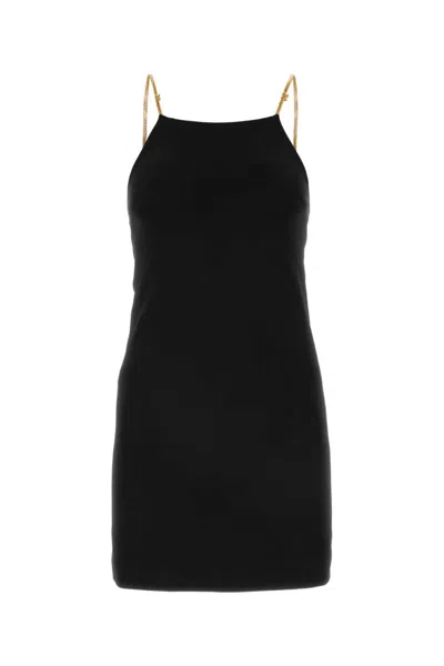PALM ANGELS BLACK JERSEY MINI DRESS