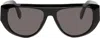 Palm Angels Black Joshua Sunglasses In Black Dark Grey