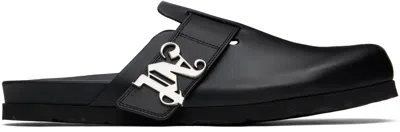 Palm Angels Studded Pa Leather Mule In Black