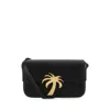 Palm Angels Black Leather Palm Beach Bridge Crossbody Bag