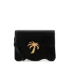 Palm Angels Black Leather Palm Beach Crossbody Bag