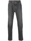 Palm Angels Cotton Denim Jeans In Black