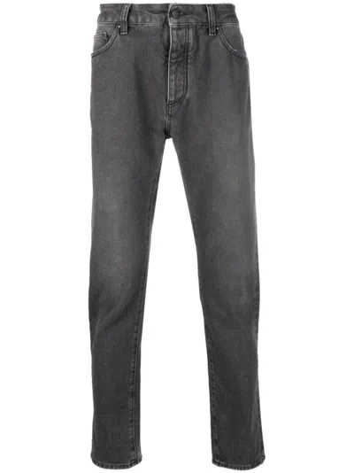 PALM ANGELS BLACK LOGO DENIM JEANS