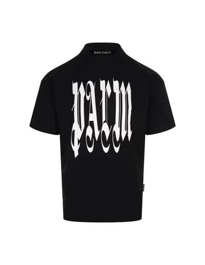 Palm Angels Black Logo Gothic T-shirt