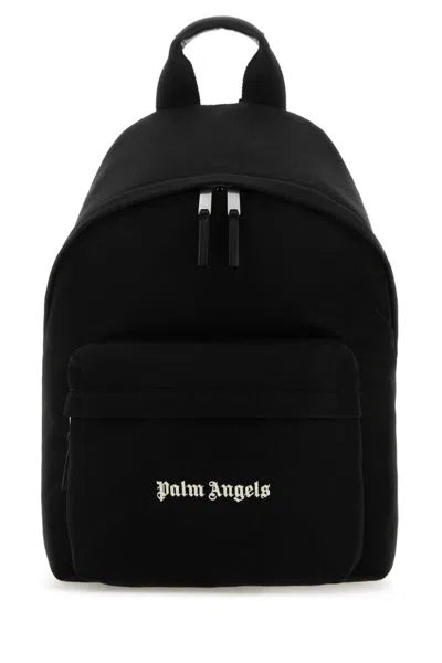 Palm Angels Black Logo-print Backpack