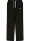 PALM ANGELS BLACK LOGO-PRINT COTTON TRACK PANTS