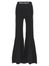 Palm Angels Soiree Sequined Knitted Flared Pants In Black