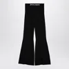 Palm Angels Black Lurex Viscose Blend Trousers