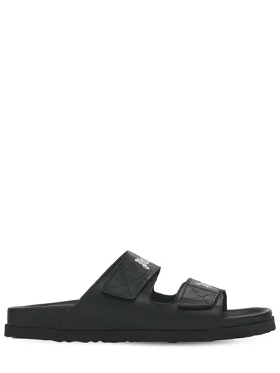 Palm Angels Black Minimalist Slides For Summer Comfort