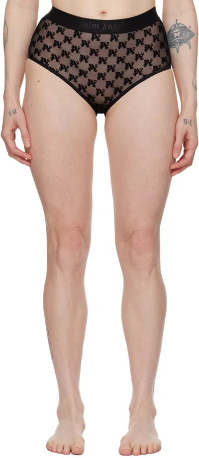 PALM ANGELS BLACK MONOGRAM BRIEFS