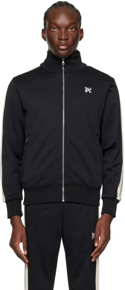PALM ANGELS BLACK MONOGRAM TRACK JACKET