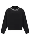 Palm Angels Men's Neck Logo Sweatshirt In Black