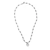 Palm Angels Black  White Necklaces In White