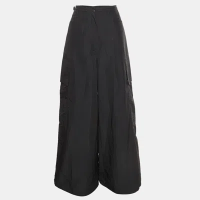 Pre-owned Palm Angels Black Nylon Cargo Pants S