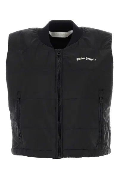 PALM ANGELS PALM ANGELS BLACK NYLON VEST