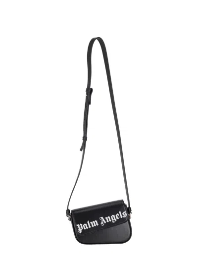 Palm Angels Classic Logo Crash Bag In Black