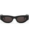 Palm Angels Oval Frame Griffith Sunglasses With Dark Lenses In Black