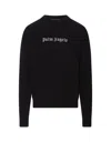 PALM ANGELS BLACK PALM ANGELS SWEATER WITH CONTRAST LOGO