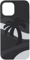 Palm Angels Black Palm Iphone 12 Pro Max Case In Black White