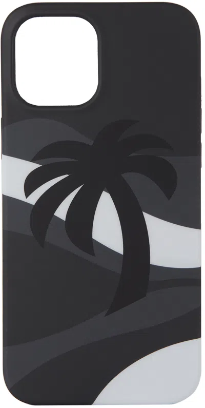 Palm Angels Black Palm Iphone 12 Pro Max Case In Black White