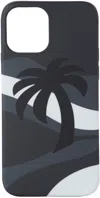 Palm Angels Black Palm Iphone 12/12 Pro Case In Black White