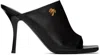 Palm Angels Open Toe Leather Mule In Black