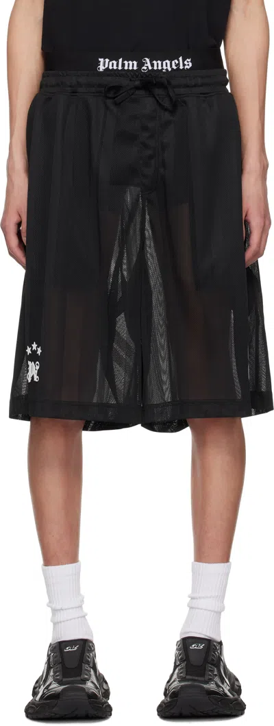 Palm Angels Black Palm Sport Shorts In Black - Off