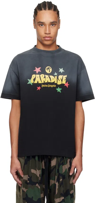 PALM ANGELS BLACK 'PARADISE' T-SHIRT