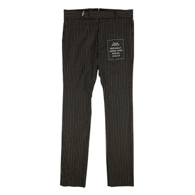 Palm Angels Black Pinstriped Pants
