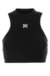 PALM ANGELS BLACK PIQUET TOP