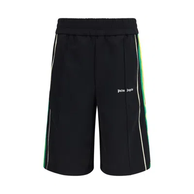 Palm Angels Classic Logo Vintage Track Shorts In Black