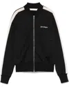 Palm Angels Black Polyester Bomber Jacket In Black