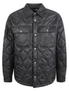 PALM ANGELS BLACK POLYESTER PADDED JACKET