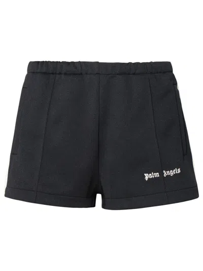 PALM ANGELS PALM ANGELS BLACK POLYESTER SPORTY SHORTS