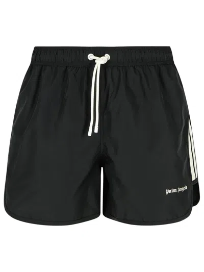 Palm Angels Black Polyester Swimsuit