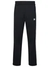 PALM ANGELS BLACK POLYESTER TRACK PANTS