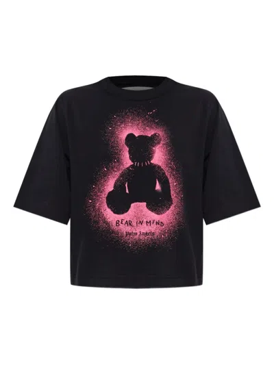 Palm Angels Crew Neck Graphic Print Relaxed Fit T-shirt In Black