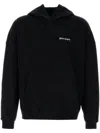 Palm Angels Brand-embroidery Kangaroo-pocket Relaxed-fit Cotton-jersey Hoody In Black