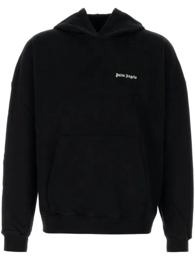 PALM ANGELS PALM ANGELS BLACK RELAXED FIT HOODIE