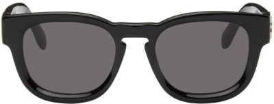 Palm Angels Black Riverside Sunglasses In Black Dark Grey