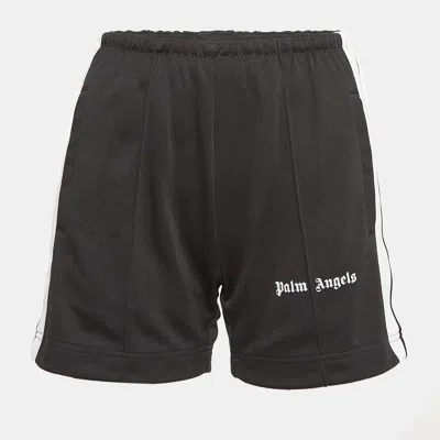 Pre-owned Palm Angels Black Side-strip Jersey Short Xs