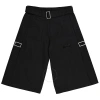 PALM ANGELS PALM ANGELS BLACK SIDE TAPE BUCKLE SHORTS