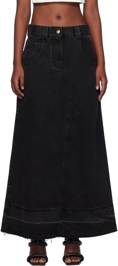 Palm Angels Woman Denim Skirt Black Size 28 Cotton